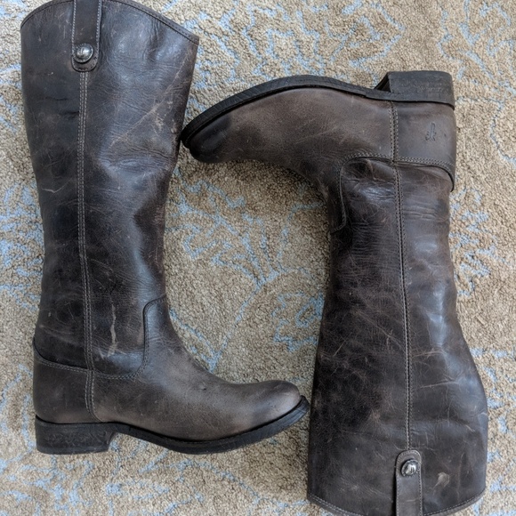 Frye Shoes - NWT Frye Melissa Boots Women 5.5 Slate Button tall